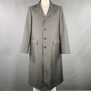 GIORGIO ARMANI Size 42 Grey Virgin Wool Peak Lapel Coat